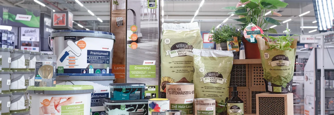 Verschiedene Produkte aus dem Baumarkt.